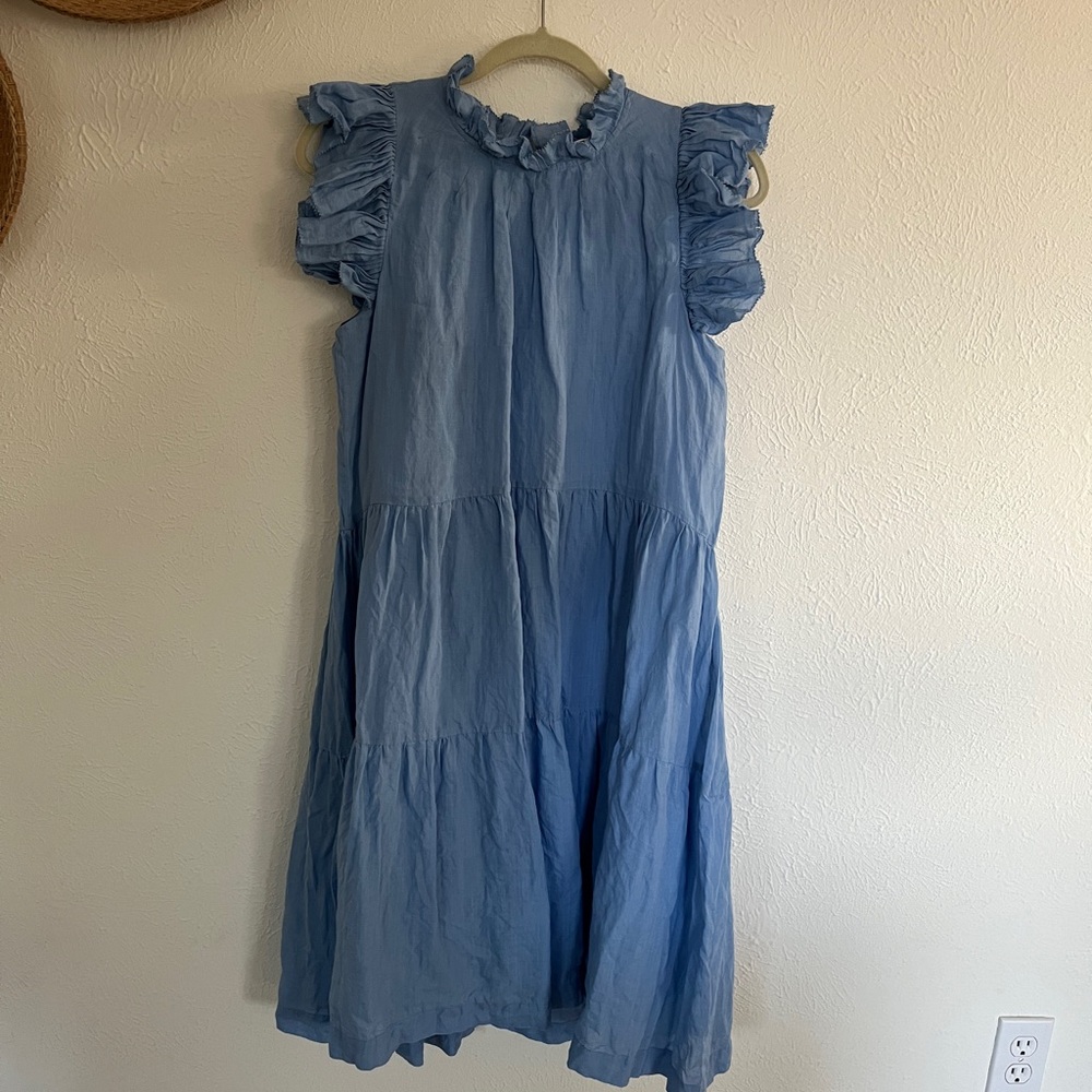 Blue Ruffled Dress